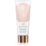 Sensai Silky Bronze crema protectoare pentru fata protectie solara SPF 50+ 50 ml