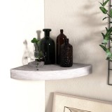 Cumpara ieftin Raft de colț de perete, gri beton, 25x25x3,8 cm, MDF