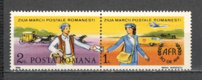 Romania.1988 Ziua marcii postale-cu vigneta XR.995 foto