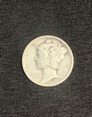 Moneda argint 1 Dime 1941 foto