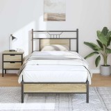 vidaXL Cadru pat fără saltea, stejar sonoma 80x200 cm lemn prelucrat