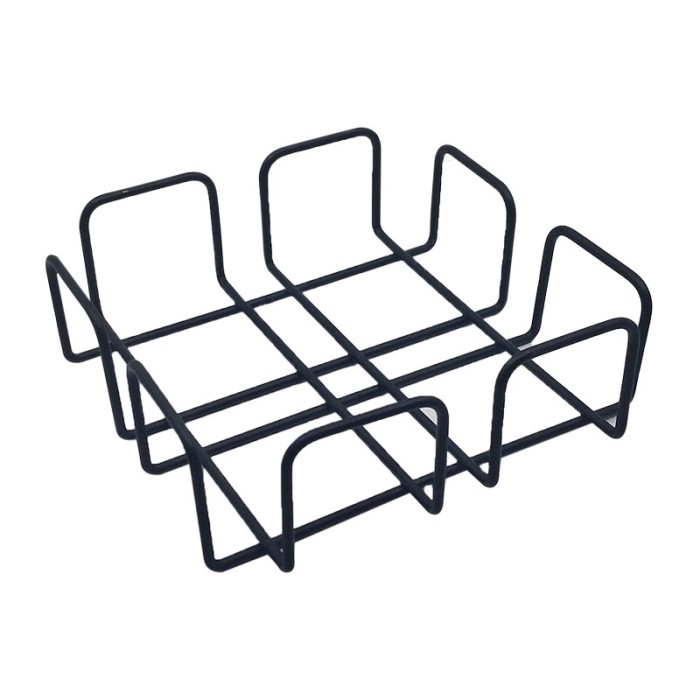 Suport din metal pentru servetele, patrat, negru mat, SM022B, 180 x 180 x 60 mm