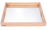 Tava mare din lemn cu oglinda acrilica, 500 x 435 x 50 mm, pentru activitati senzoriale