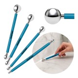 Set 4 spatule Bigstren pentru silicon si rosturi, 8 capete