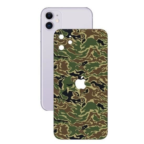 Set Folii Skin Acoperire 360 Compatibile cu Apple iPhone 11 (Set 2) - ApcGsm Wraps Camo Green