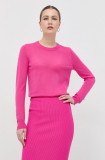 MICHAEL Michael Kors pulover de lana femei, culoarea roz, light