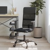 Scaun Birou Reglabil Negru Piele Artificiala Plasa, Pivotant 360&deg;, Inaltime Ajustabila, Suporta 110kg, 68x67x104-114cm