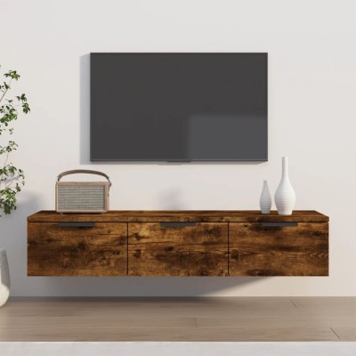vidaXL Dulap de perete, stejar fumuriu, 102x30x20 cm, lemn compozit foto