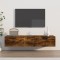 Gossi dulap de perete, stejar fumuriu, 102x30x20 cm, lemn compozit