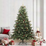 VidaXL Brad de Crăciun artificial Verde 240 cm PVC și metal și plastic 3395572