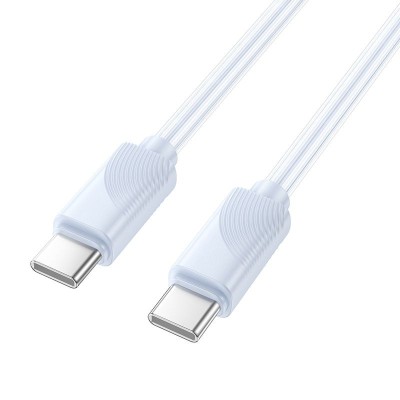 Cablu USB-C la USB-C Hoco X114 , 60 W, 1 m, Albastru foto
