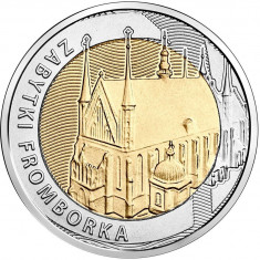 POLONIA 5 ZLOTI 2019 BIMETAL - MONUMENTELE din FROMBORK , UNC