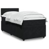 VidaXL Pat box spring cu saltea, negru, 90x200 cm, catifea 3287634