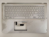 Carcasa superioara cu tastatura palmrest Laptop, Asus 2in1, ZenBook Flip UX561UA, UX561UAR, UX561UN, 90NB0G42-R30300, 13NB0G42AP0241, iluminata, argin