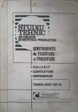 STUDIU TEHNIC DE CREATIE SI ESTETICA PRODUCTIEI. SORTIMENTE DE TESATURI SI TRICOTURI. COLORIT, CONTEXTURI, -253752