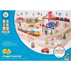 Circuit cu tren marfar - 133 piese foto