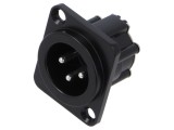 Conector XLR 3 pini AMPHENOL AX 15A 133V IP40 pentru lipire 14AWG