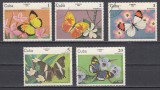 A12 S1 24 - Timbre foarte vechi - Cuba - fluturi exotici - 1984