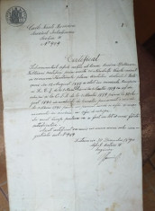 AMS# - DOCUMENT, CERTIFICAT (VECHI) 1890 LITENI-SUCEAVA, SEF DE ECHIPA CFR foto