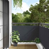 vidaXL Paravan de balcon, antracit, 500x75 cm, PVC