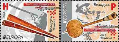 BELARUS 2014, EUROPA Cept, Instrumente muzicale, serie neuzata, MNH foto