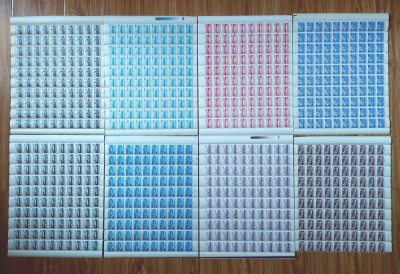 ✅RO 1974 LP 838 &amp;quot;Uzuale - Nave maritime si fluviale &amp;quot; , RAR ! serie in coli de 100 ( una fara o margine ! ), MNH foto