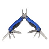 Cumpara ieftin Mini cleste multifunctional, Survival Instict, otel inoxidabil, 9 functii, 14 cm, husa inclusa, albastru