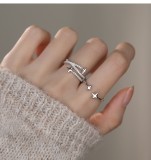 Cumpara ieftin Inel Reglabil din Argint 925 Rodiat , North Star Minimal Ring