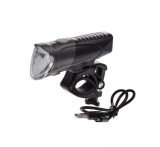 Lampa fata biciclete, 1 led, 200 lumeni, culoare negru, incaracare USB Cod:AWR1169