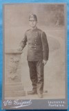Fotografie tip CDV, Sublocotenet francez de artilerie, inceput de secol XX