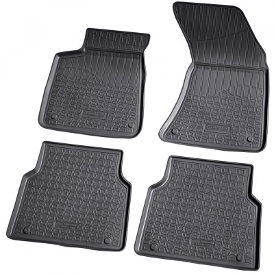 Set de 4 covorase cauciuc 3D stil tavita premium pentru Audi A8 D4 4H 2010-2017 foto