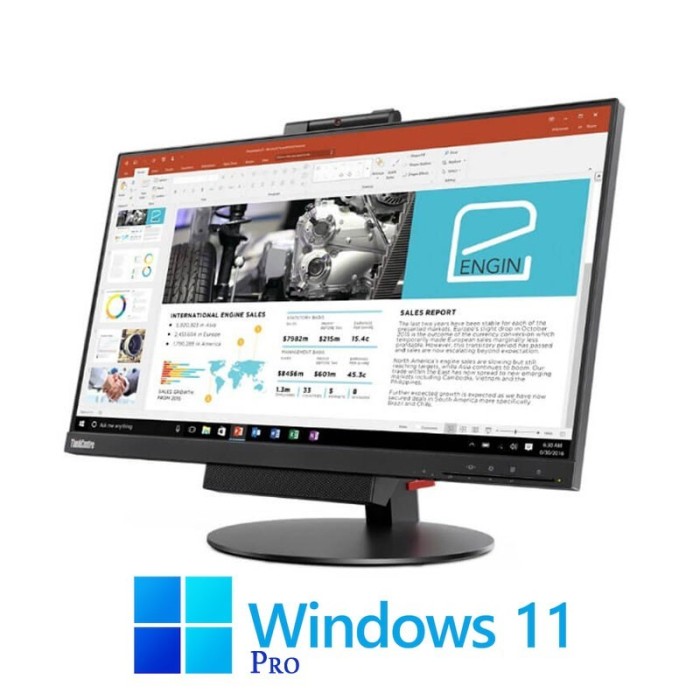 All-in-One Lenovo TIO24 Gen 3, Quad Core i3-8100T, 16GB DDR4, SSD, FHD, Win 11 Pro