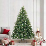 vidaXL Brad de Crăciun artificial cu 300 LED Verde 210 cm PE și PVC 3397798