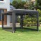 Cort de petrecere cu 4 pereți din plasă, antracit, 3x4 m, HDPE