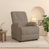 vidaXL Fotoliu de masaj cu ridicare gri taupe piele &icirc;ntoarsă ecologică