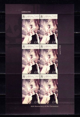 Gibraltar 2018 &amp;quot;Regina Elizabeth II -65 ani incoronare &amp;quot;,nominal 24&amp;pound; ,mcoala,MNH foto