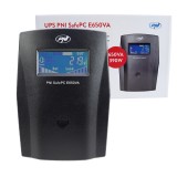 UPS PNI SafePC E650VA, putere 390W, 1.8A, iesire 2 x 230V, ecran LCD acumulator 7.2A inclus