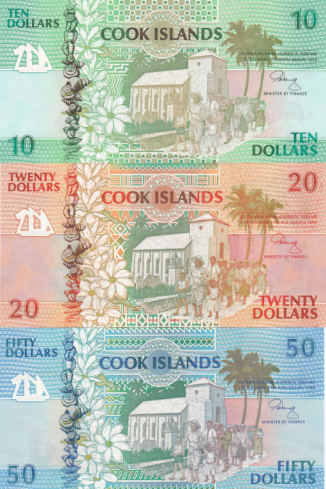 Insulele Cook Set 10-10-50 Dolari 1992 UNC
