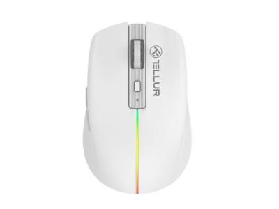 Mouse wireless Tellur, Silent Click, Alb foto