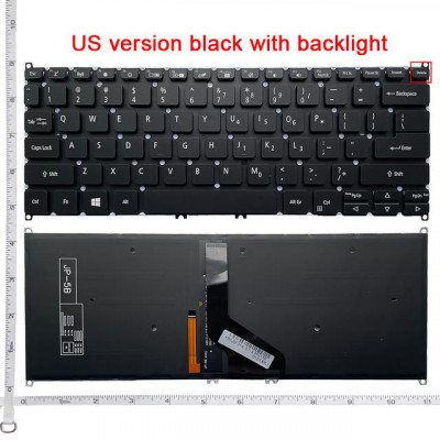 Tastatura Laptop, Acer, TravelMate P2 P214-54, TMP214-54, 0KN1-891UI12, ilumianta, neagra, layout US foto