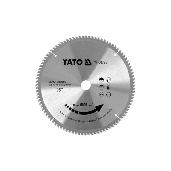 Disc circular pentru lemn 305X96TX30 mm Yato YT-60785