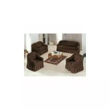 Cumpara ieftin Set huse 3211, pentru canapea 3 locuri, canapea 2 locuri si 2 fotolii, maro- H3212