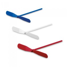 Set 3 Jucarii Zburatoare Simple, Elice, Alb, Albastru, Rosu &ndash; 18 cm