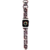 Curea Hello Kitty Silicone Tags Graffiti pentru Apple Watch 42mm / 41mm / 40mm / 38mm Series, Roz