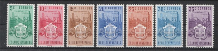Venezuela, 1952, heraldica, stemele provinciilor, Bolivar, 80 euro Michel, MNH