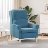 VidaXL Fotoliu Albastru albastru Standard Material textil, lemn