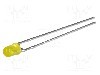 Dioda LED, 3mm, galbena, 0,9...2,1mcd, 2mA, 1,8...2,5V, BROADCOM (AVAGO) - HLMP-1719