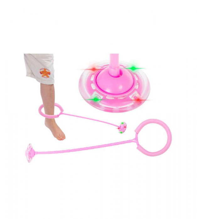 Coarda moderna cu iluminare LED pentru copii, roz
