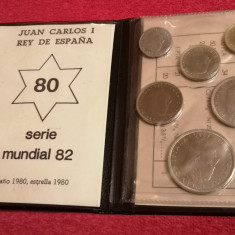 Lot 6 monede "pesetas" - Campionatul Mondial de Fotbal SPANIA 1982(+ un cadou)