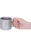 Cană de cafea din titan 220ml cu pereți dubli mini